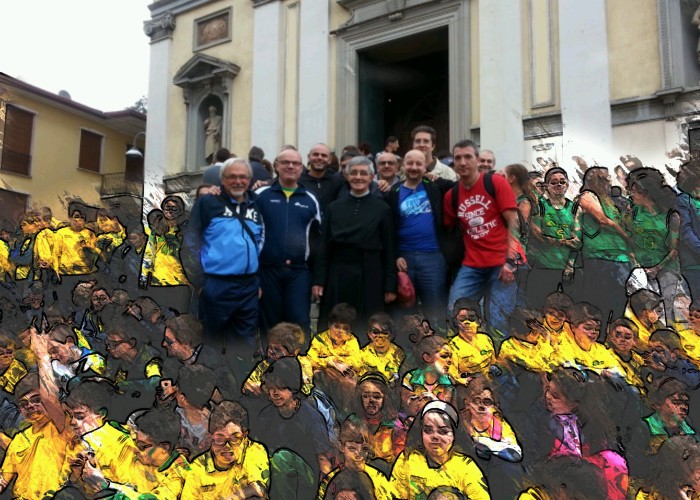 Don Giampiero con allenatori